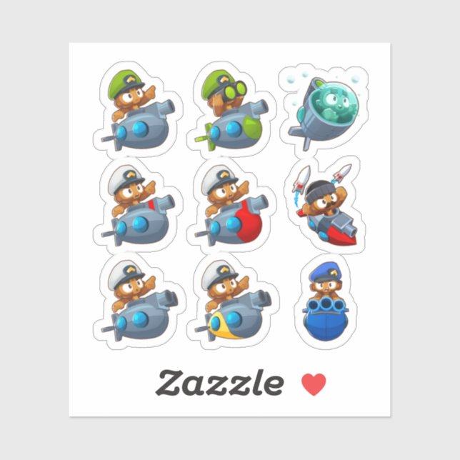 Monkey Bloons TD 6 Klistermärken (Ark)