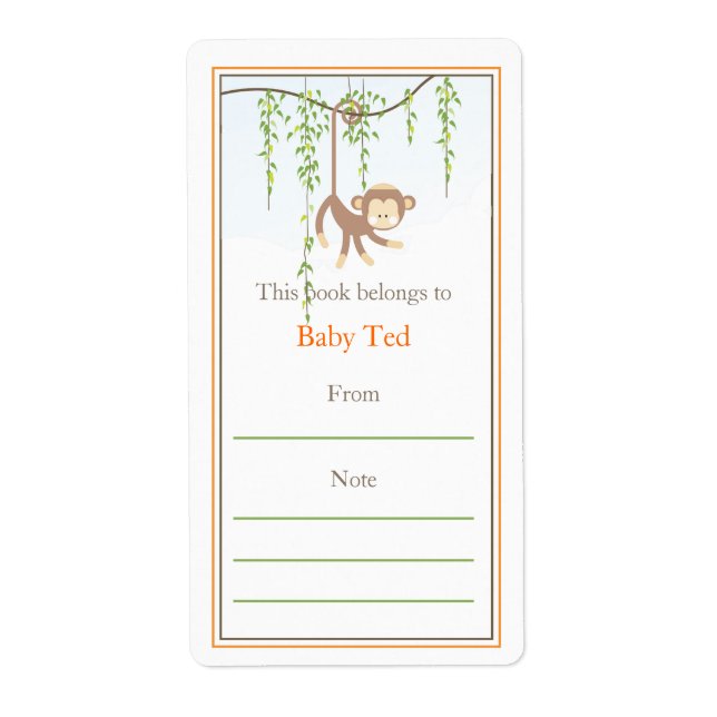 Monkey-bokmärke Fraktsedel (Framsidan)