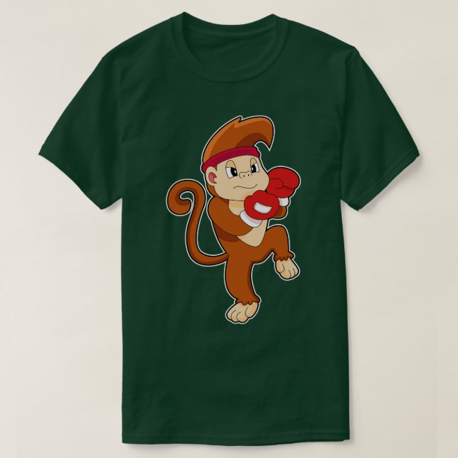 Monkey Boxer Boxing handskar T Shirt (Design framsida)