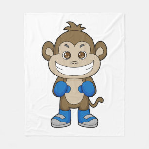 Monkey Boxing Boxer Boxing handskar Fleecefilt