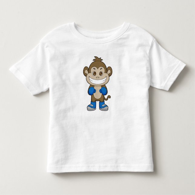 Monkey Boxing Boxer Boxing handskar T Shirt (Framsida)