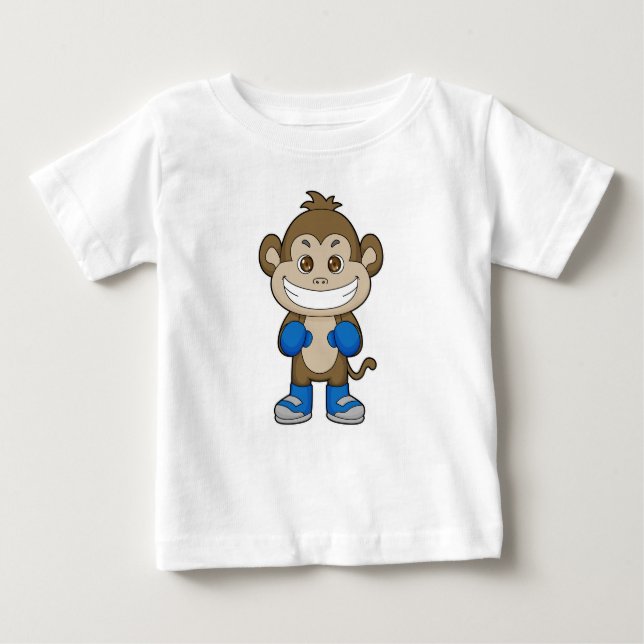 Monkey Boxing Boxer Boxing handskar T Shirt (Framsida)