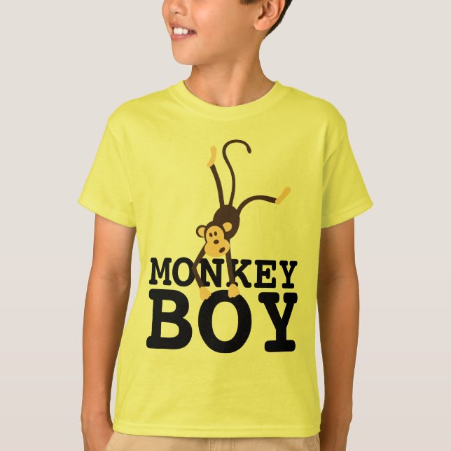 MONKEY BOY, FUNNY BOYS KIDS T-SHIRTS (Framsida)