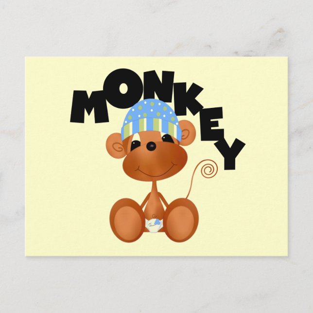 MONKEY Boy Tshirts och Gifts Vykort (Framsida)