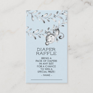 Monkey Boys Baby Shower Diaper Raffle Biljett Tilläggskort