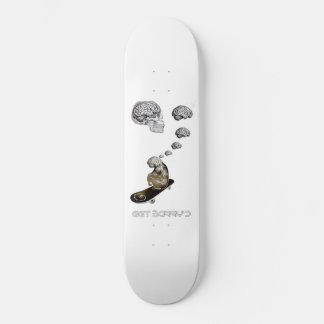 Monkey Brain (vit) Mini Skateboard Bräda 18,5 Cm