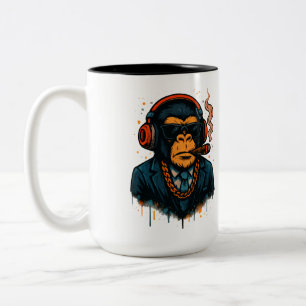 Monkey Business - Chef i Monkey Två-Tonad Mugg