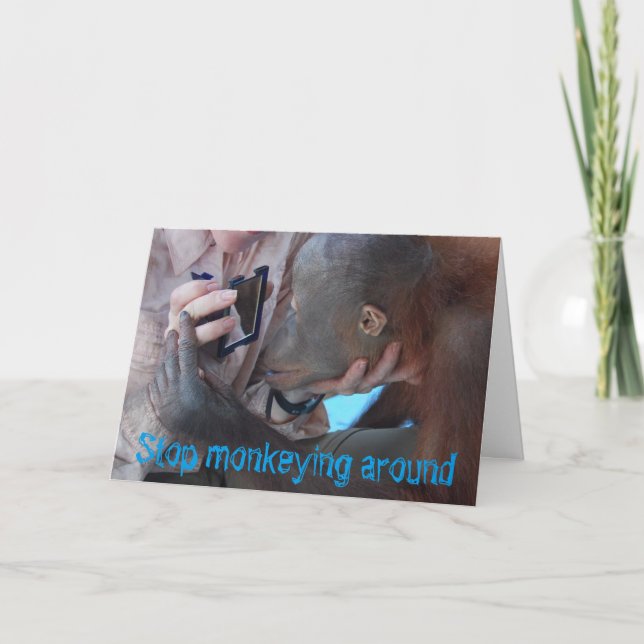 Monkey Business Fontän i Ungdomsdagen Kort (Framsida)