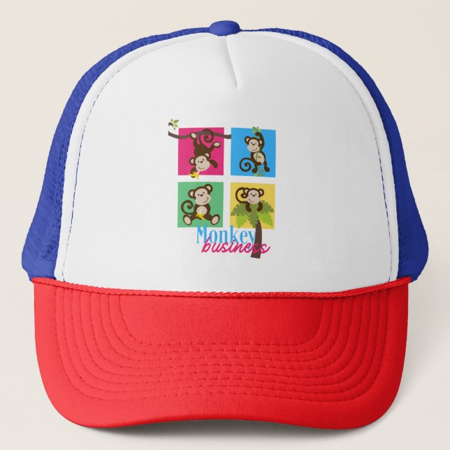 Monkey Business Funny Animal Design Keps (Framsida)