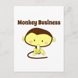 Monkey Business Funny Tecknad-design Vykort