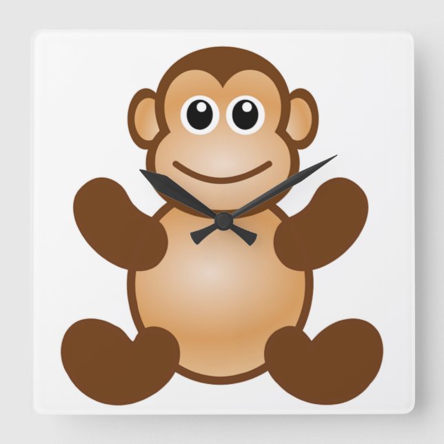 MONKEY BUSINESS FYRKANTIG KLOCKA (Framsida)