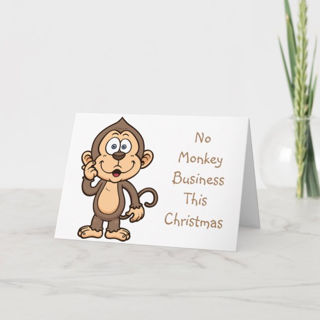 MONKEY BUSINESS-ME/DU OCH MISTLETOE CHRISTMAS HELGKORT (Framsida)