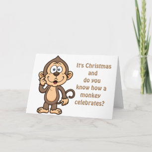 MONKEY BUSINESS-ME/DU OCH MISTLETOE CHRISTMAS HELGKORT