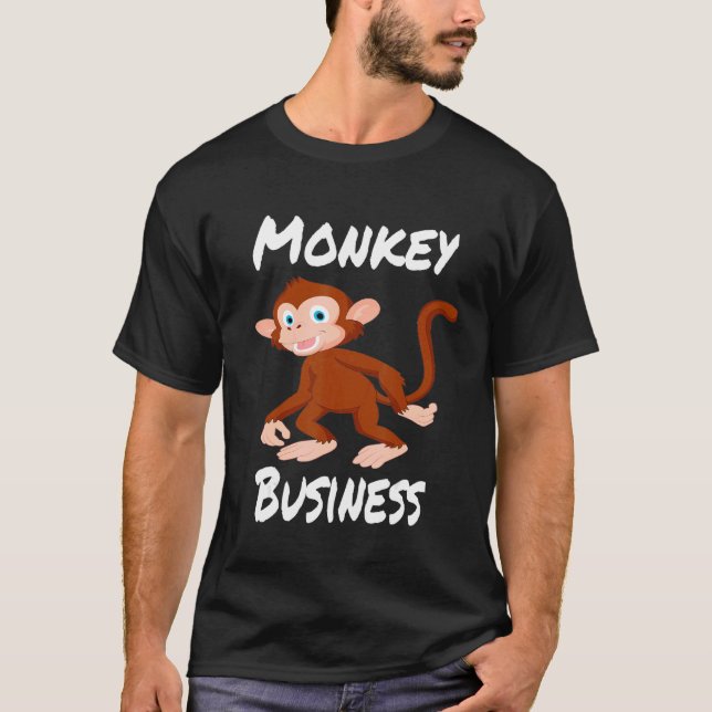 Monkey Business Roligt för Vuxnor Ank Kids Coola A T Shirt (Framsida)