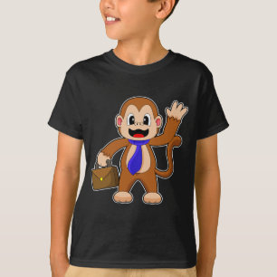 Monkey Businessman Briefcase T Shirt