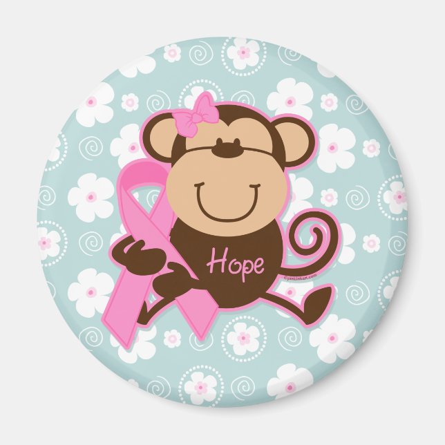 Monkey Cancer Hope Magnet (Framsidan)