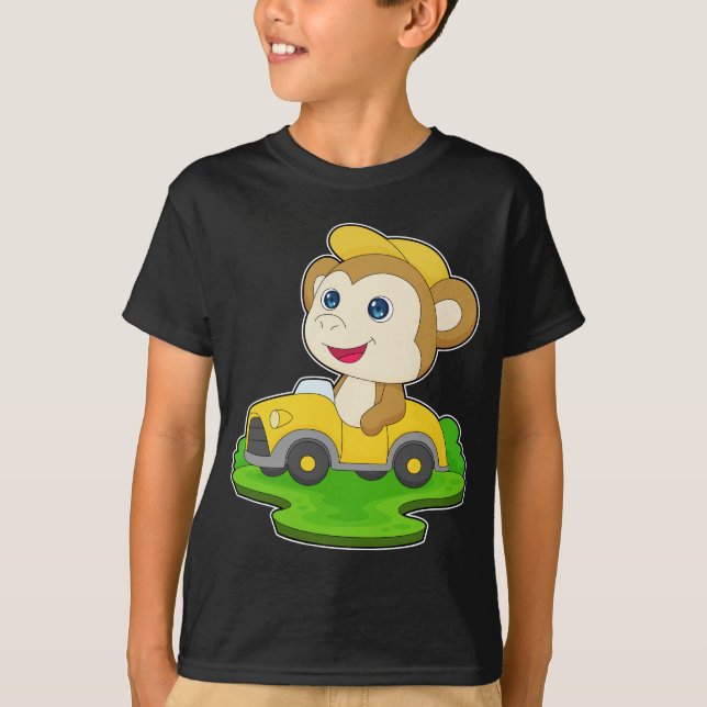 Monkey Car T Shirt (Framsida)