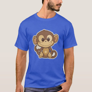 Monkey cartoon animal retro t shirt