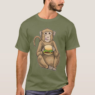 Monkey Cheeseburger T Shirt