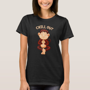 Monkey Chill out Monkey Doing Yoga T Shirt