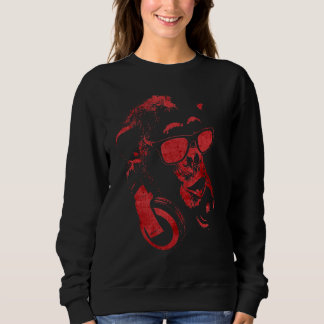 Monkey Chimp med solglasögon och hörlurar 5 T Shirt