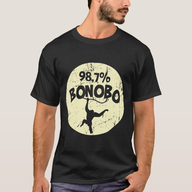 Monkey Chimpanzans Bonobo DNA T Shirt (Framsida)