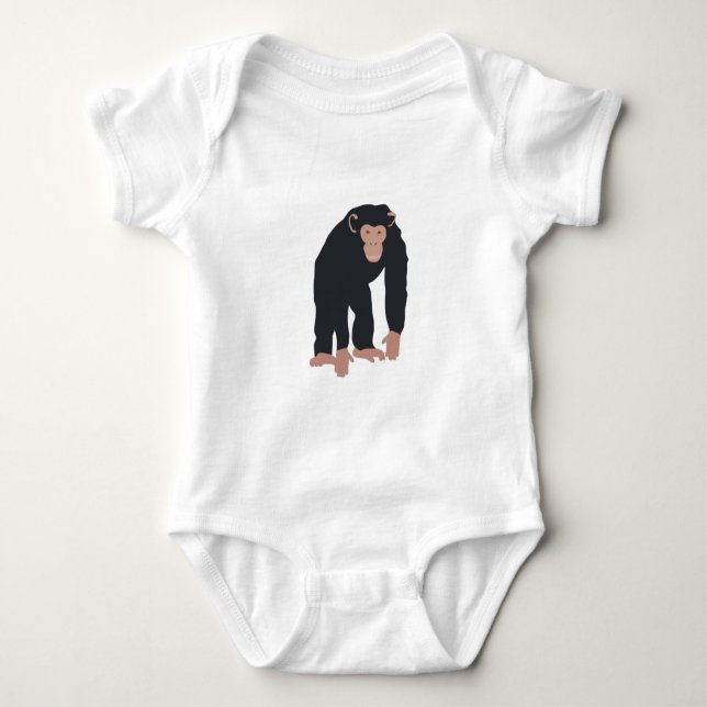 Monkey Chimpanzee T Shirt (Framsida)