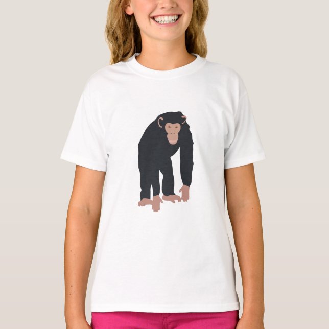 Monkey Chimpanzee T Shirt (Framsida)