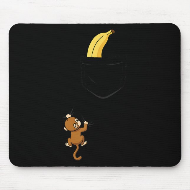 Monkey Climbs For Banana Funny Animal Cket Design  Musmatta (Framsidan)
