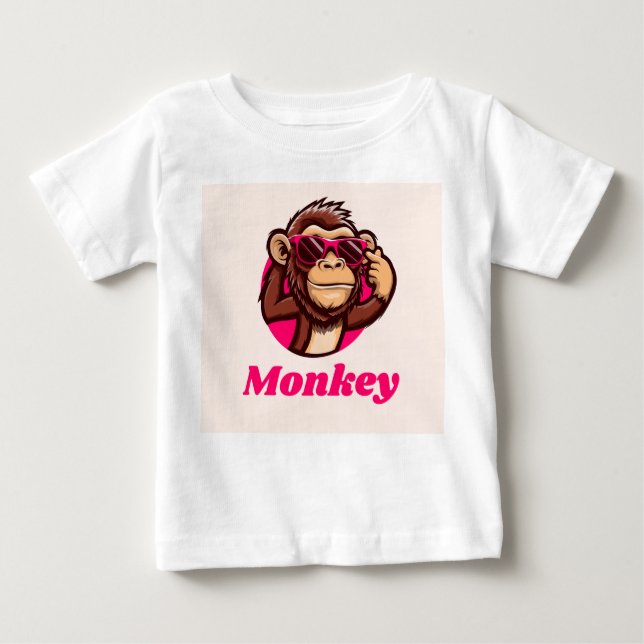 monkey cool baby t shirt (Framsida)