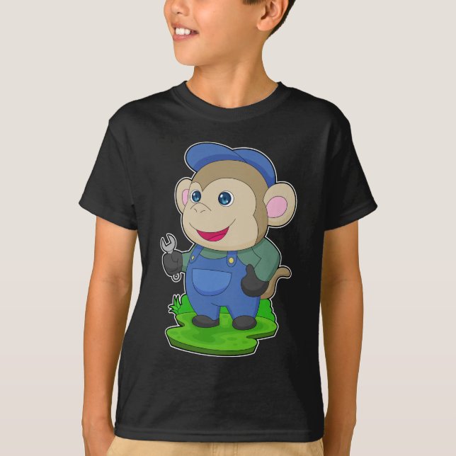 Monkey Crateur Wrench T Shirt (Framsida)