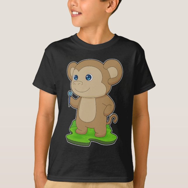 Monkey Darts Dart T Shirt (Framsida)