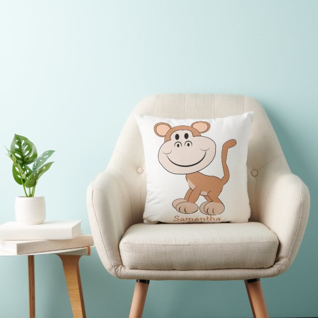 Monkey Design Personalised Kudde (Stol)