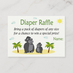 Monkey Diaper Raffle Biljett