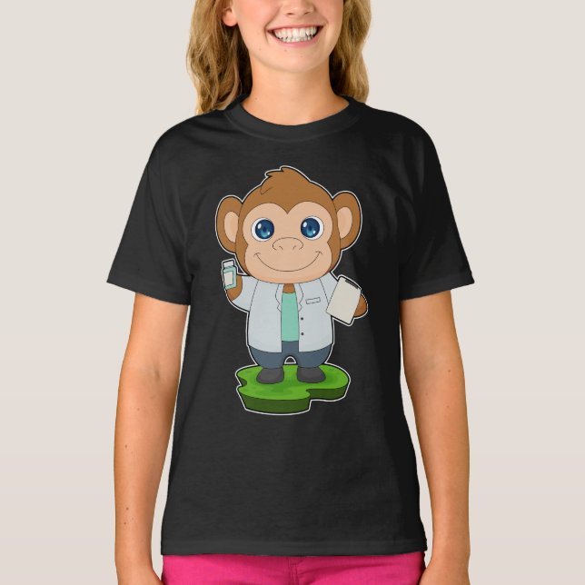 Monkey Doktor Medicine T Shirt (Framsida)