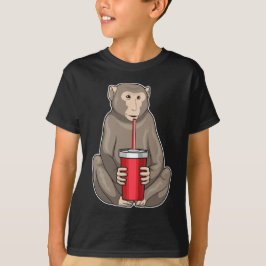 Monkey Drinking mugg T Shirt