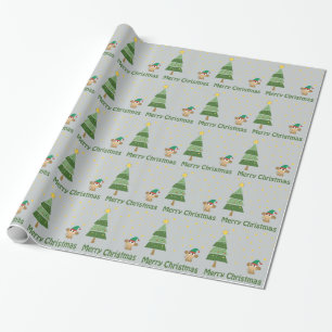 Monkey Elf-julscenen Presentpapper