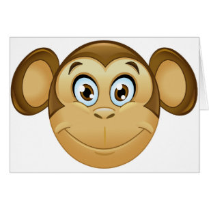 monkey emoji hälsningskort