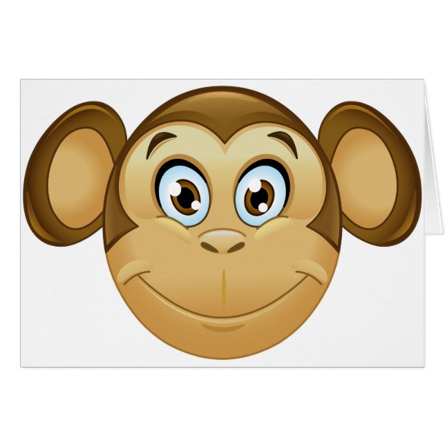 monkey emoji hälsningskort (Framsidan Horizontal)