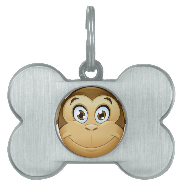 monkey emoji ID-bricka husdjur (Framsidan)