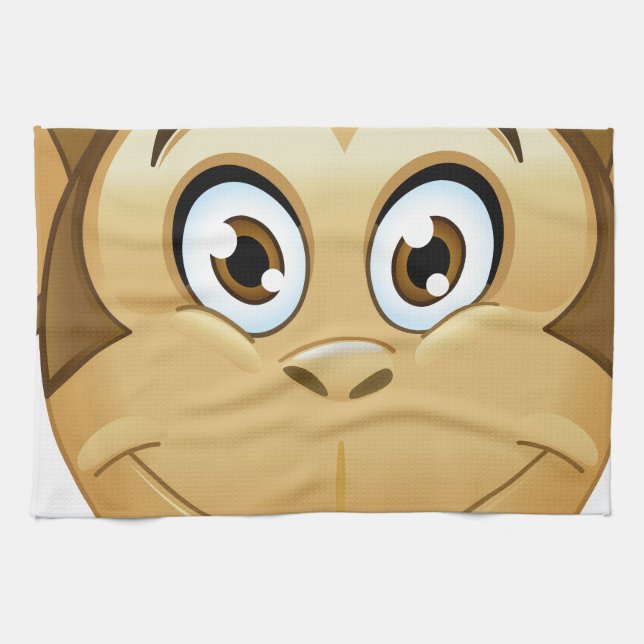 monkey emoji kökshandduk (Horisontell)