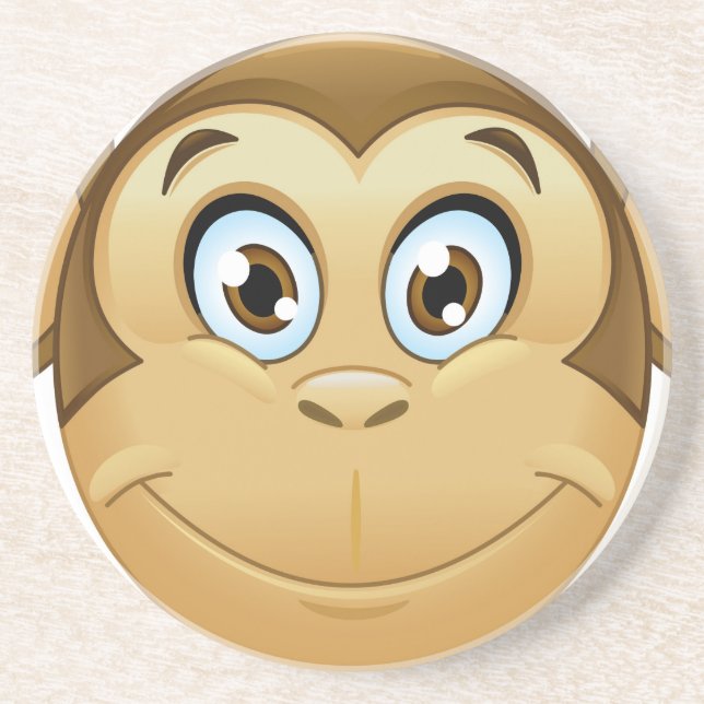 monkey emoji underlägg sandsten (Framsidan)
