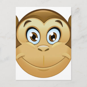 monkey emoji vykort