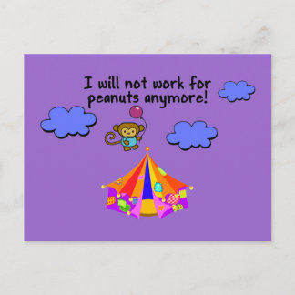 Monkey Escapes Circus Vykort