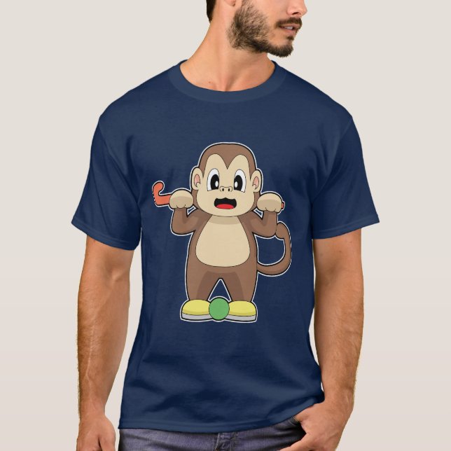 Monkey Fält hockey Fält hockey-klubben T Shirt (Framsida)