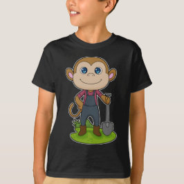 Monkey Farmer Shovel T Shirt