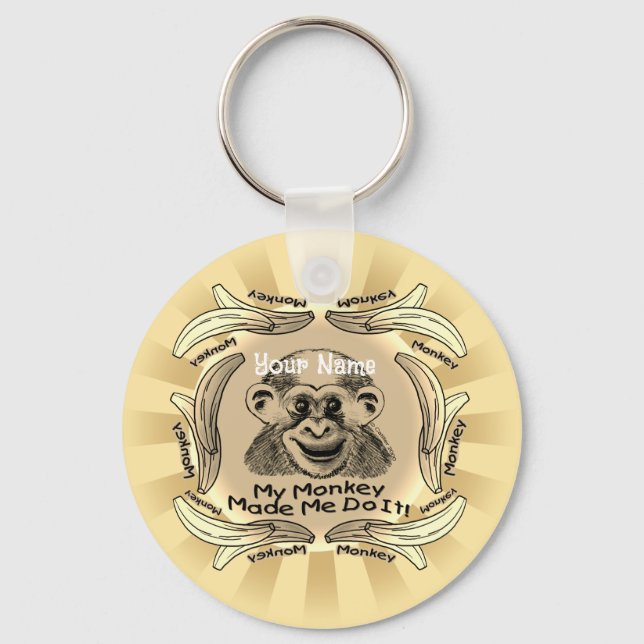 Monkey fick mig att göra det nyckelring (Framsida)