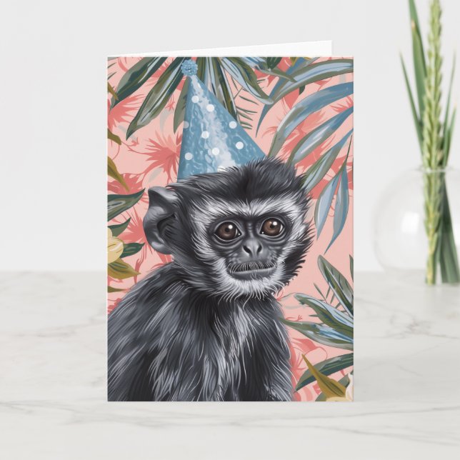 Monkey Firande-hälsningskort Tack Kort (Framsida)