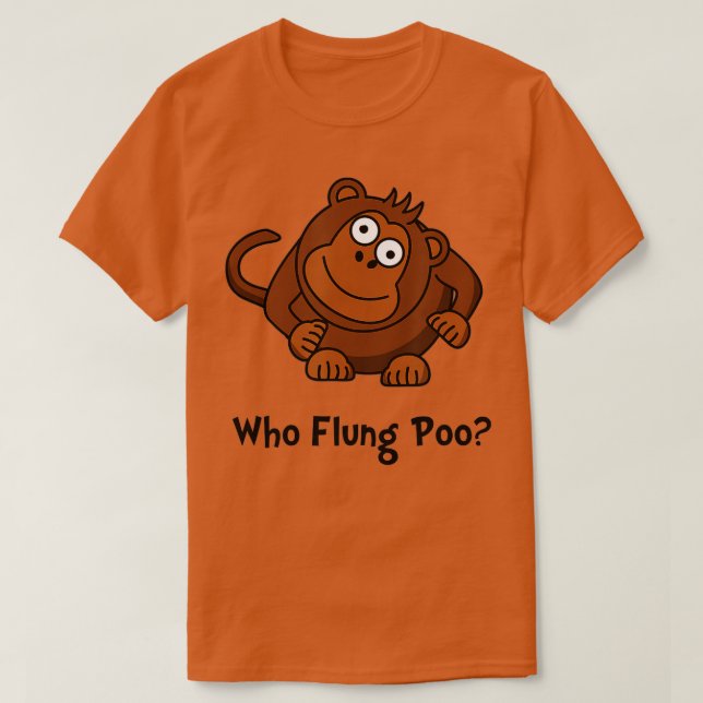 Monkey Flung Poo Funny T Shirt (Design framsida)