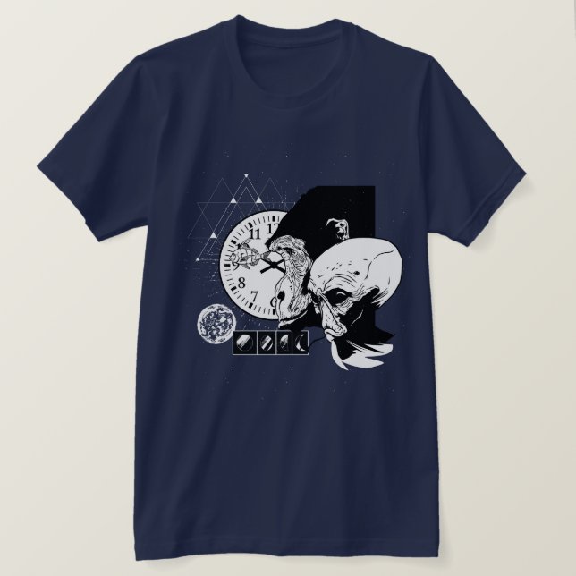 Monkey för abstrakt Space T Shirt (Design framsida)
